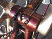 Underside of bottom bracket