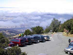 The parking lot up top
